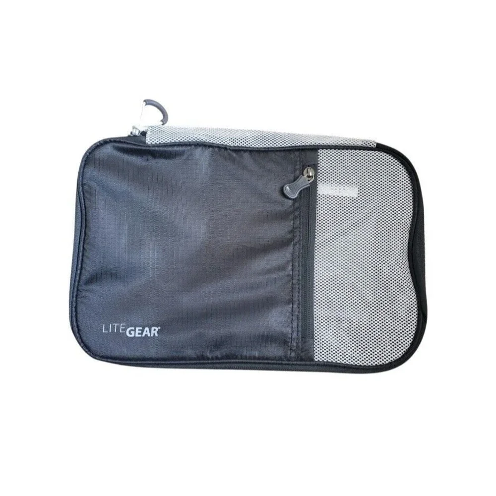 Lite Gear Bag Kompressor Kube Small Black Travel Zip Storage Packable Carry NWOT